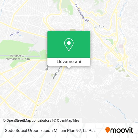 Mapa de Sede Social Urbanización Milluni Plan 97