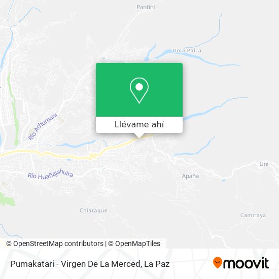 Mapa de Pumakatari - Virgen De La Merced