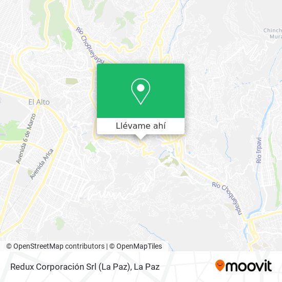 Mapa de Redux Corporación Srl (La Paz)