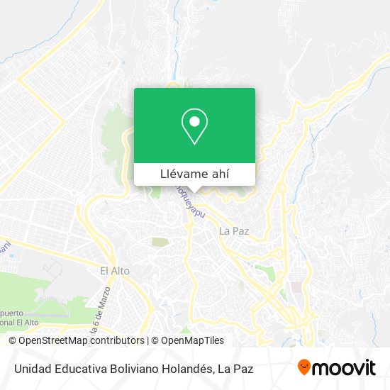 Mapa de Unidad Educativa Boliviano Holandés
