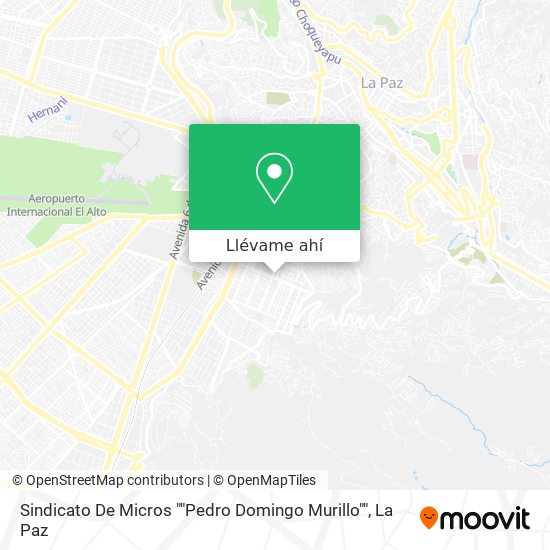 Mapa de Sindicato De Micros ""Pedro Domingo Murillo""