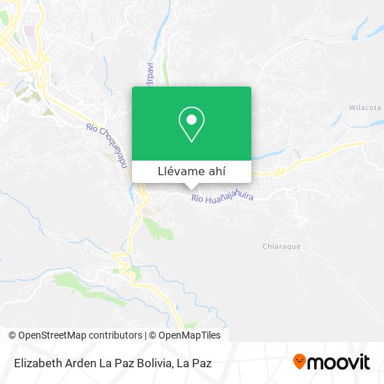 Mapa de Elizabeth Arden La Paz Bolivia