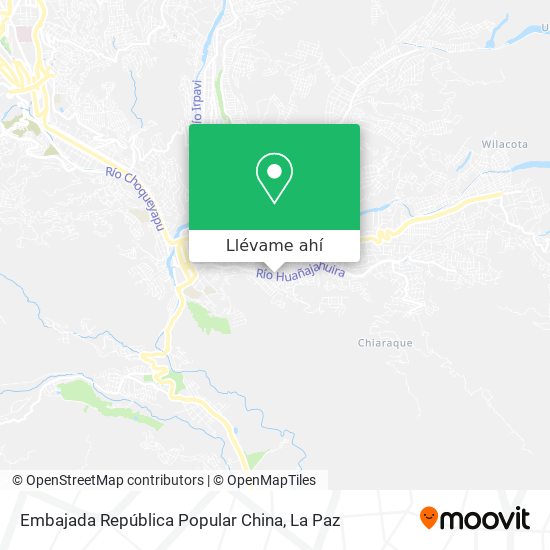 Mapa de Embajada República Popular China