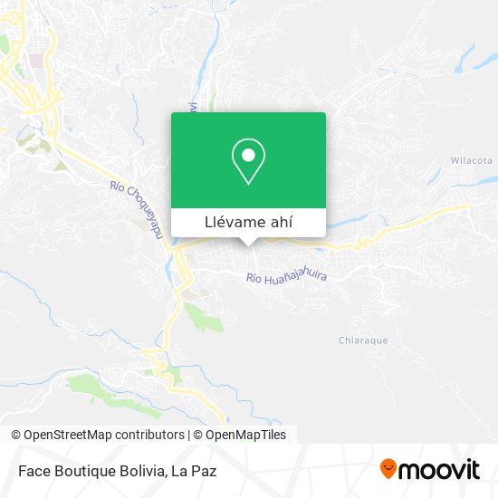 Mapa de Face Boutique Bolivia