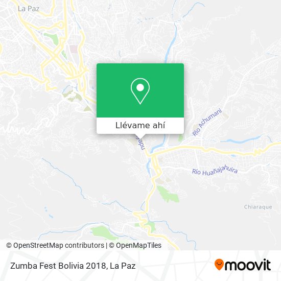 Mapa de Zumba Fest Bolivia 2018