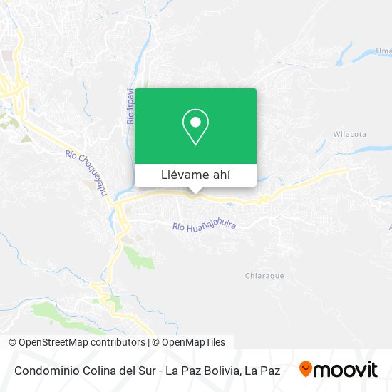 Mapa de Condominio Colina del Sur - La Paz Bolivia