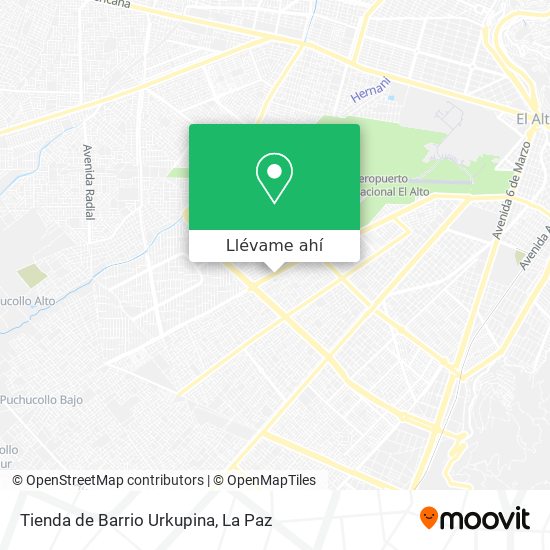 Mapa de Tienda de Barrio Urkupina