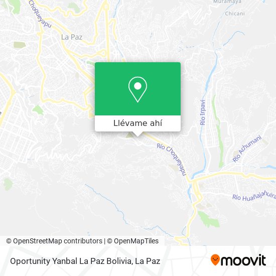 Mapa de Oportunity Yanbal La Paz Bolivia