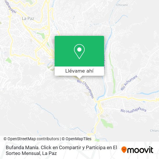 Mapa de Bufanda Manía. Click en Compartir y Participa en El Sorteo Mensual