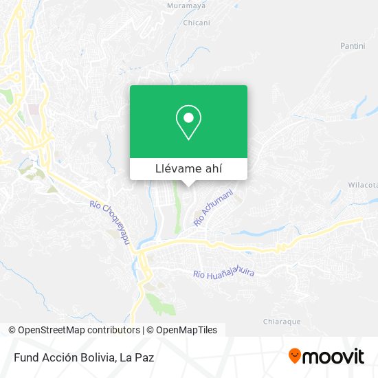 Mapa de Fund Acción Bolivia