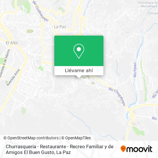 Mapa de Churrasqueria - Restaurante - Recreo Familiar y de Amigos El Buen Gusto