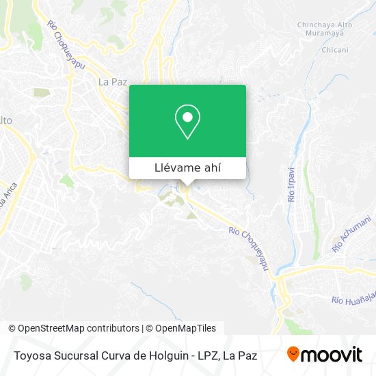 Mapa de Toyosa Sucursal Curva de Holguin - LPZ