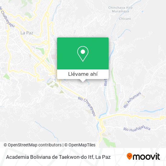 Mapa de Academia Boliviana de Taekwon-do Itf