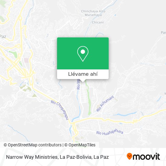 Mapa de Narrow Way Ministries, La Paz-Bolivia