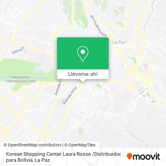 Mapa de Korean Shopping Center Laura Rosse /Distribuidor para Bolivia
