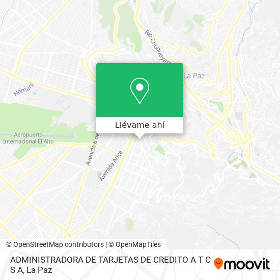 Mapa de ADMINISTRADORA DE TARJETAS DE CREDITO A T C S A