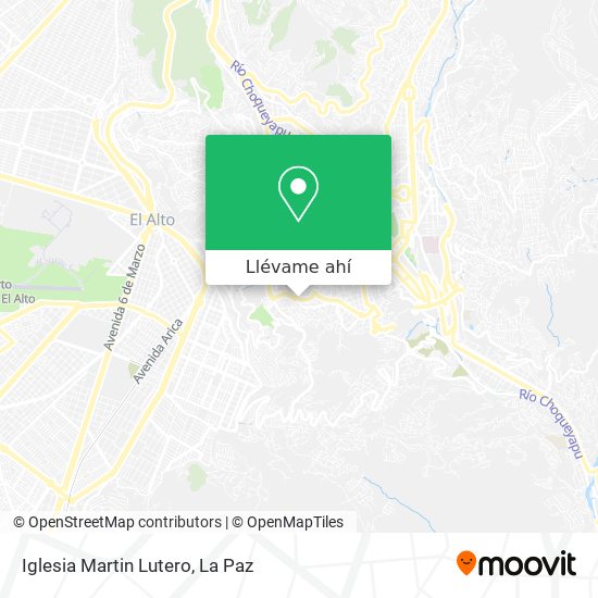 Cómo llegar a Iglesia Martin Lutero en La Paz en Autobús o Teleférico?