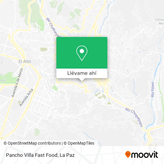 Mapa de Pancho Villa Fast Food
