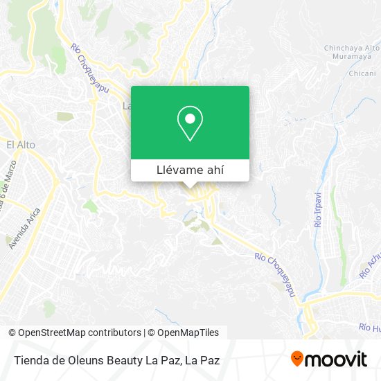 Mapa de Tienda de Oleuns Beauty La Paz
