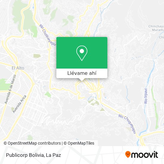 Mapa de Publicorp Bolivia