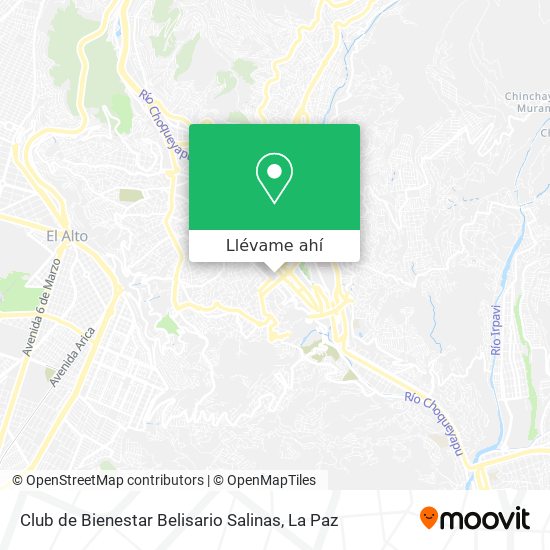 Mapa de Club de Bienestar Belisario Salinas