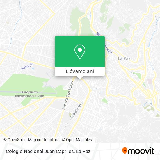 Mapa de Colegio Nacional Juan Capriles