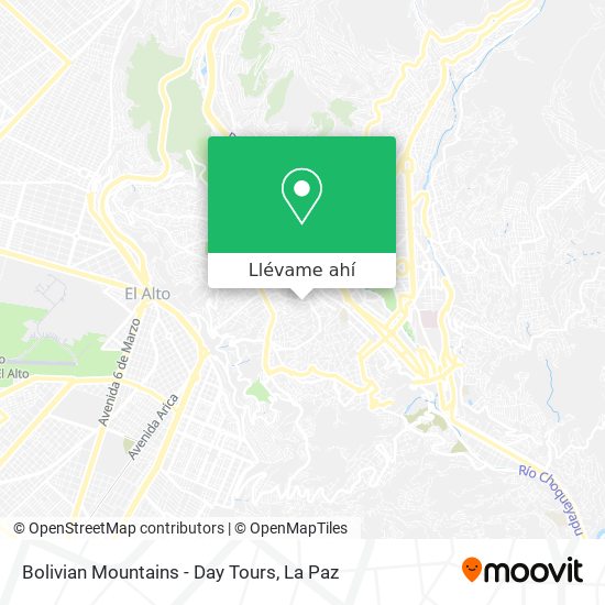 Mapa de Bolivian Mountains - Day Tours