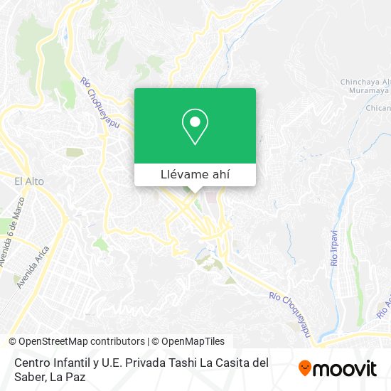 Mapa de Centro Infantil y U.E. Privada Tashi La Casita del Saber