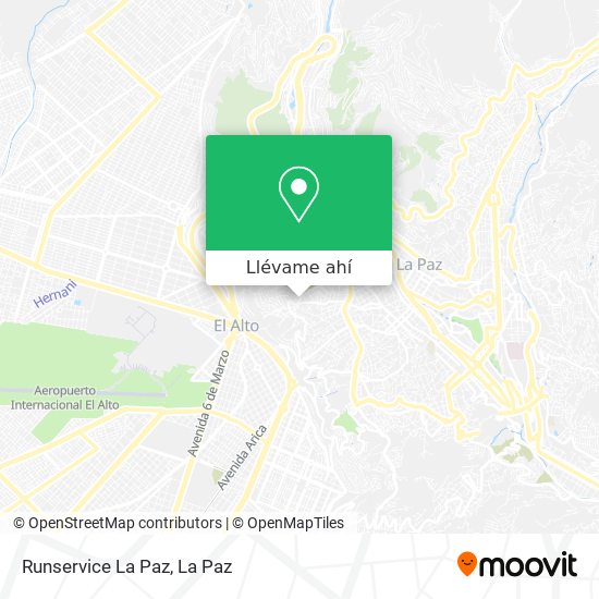 Mapa de Runservice La Paz