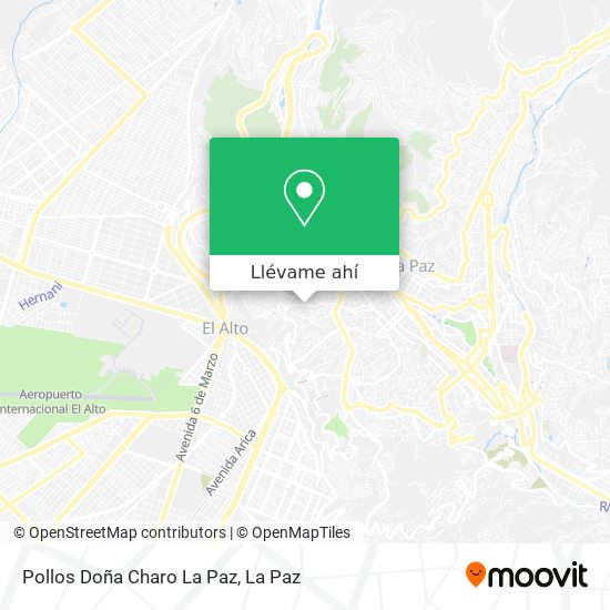 Mapa de Pollos Doña Charo La Paz