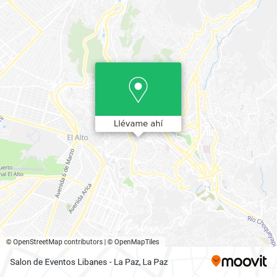 Mapa de Salon de Eventos Libanes - La Paz