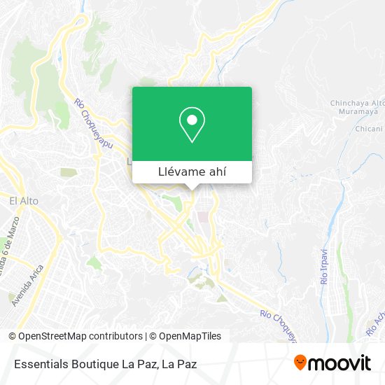 Mapa de Essentials Boutique La Paz