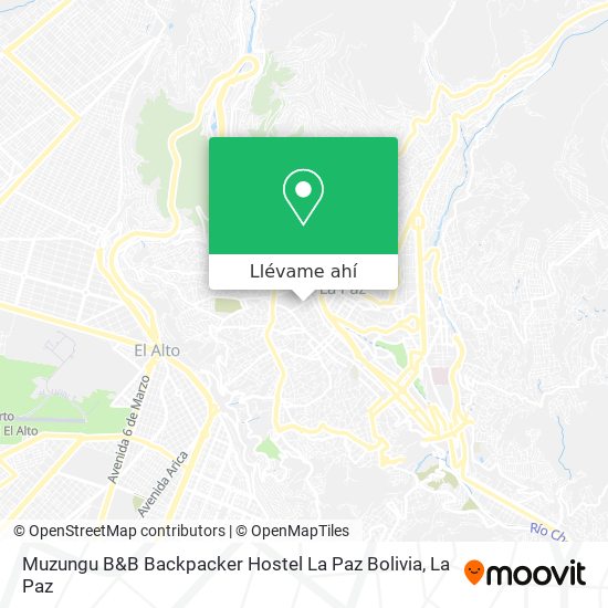 Mapa de Muzungu B&B Backpacker Hostel La Paz Bolivia