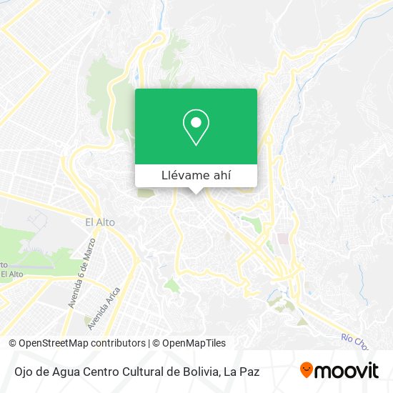 Mapa de Ojo de Agua Centro Cultural de Bolivia