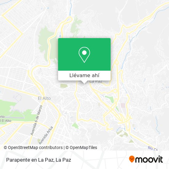 Mapa de Parapente en La Paz