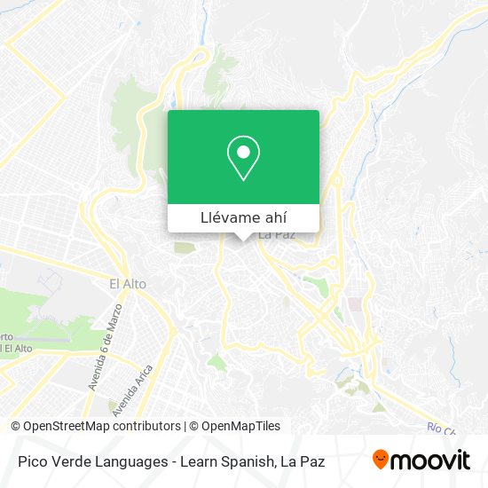 Mapa de Pico Verde Languages - Learn Spanish