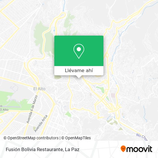 Mapa de Fusión Bolivia Restaurante