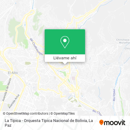 Mapa de La Típica - Orquesta Típica Nacional de Bolivia