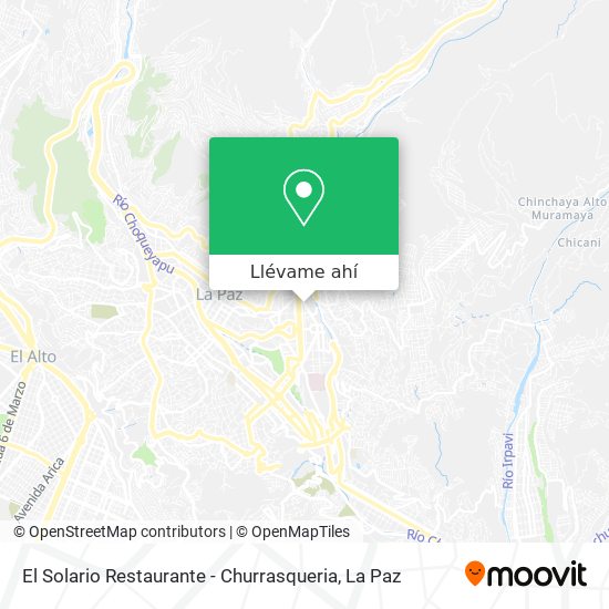 Mapa de El Solario Restaurante - Churrasqueria