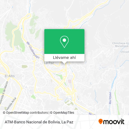Mapa de ATM-Banco Nacional de Bolivia