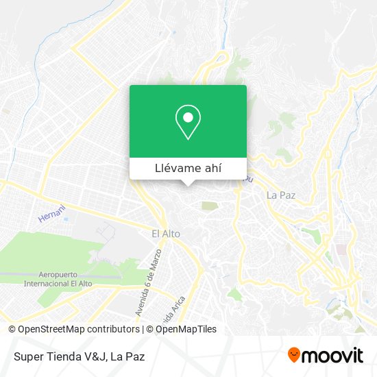 Mapa de Super Tienda V&J