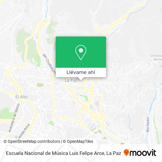 Mapa de Escuela Nacional de Música Luis Felipe Arce