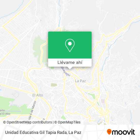 Mapa de Unidad Educativa Gil Tapia Rada
