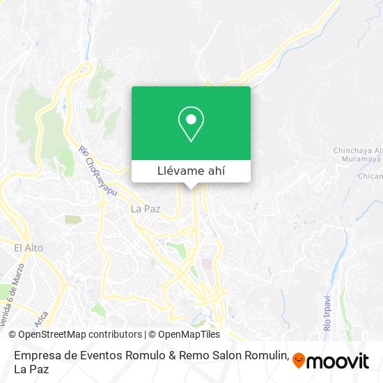 Mapa de Empresa de Eventos Romulo & Remo Salon Romulin
