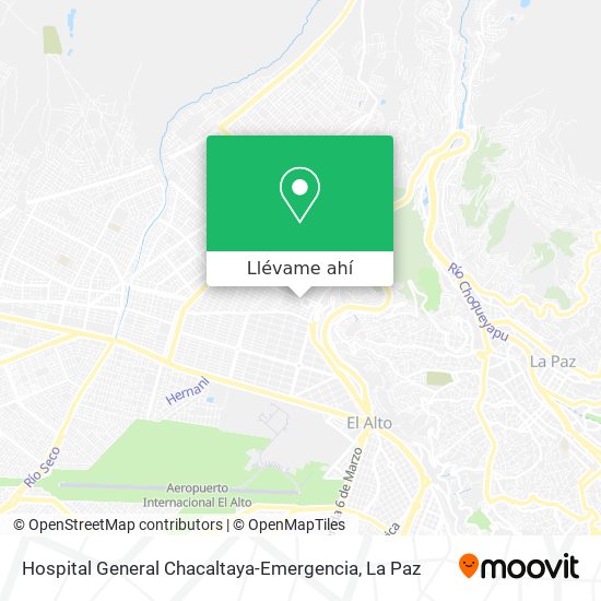 Mapa de Hospital General Chacaltaya-Emergencia