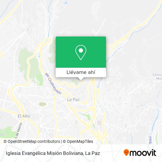 Mapa de Iglesia Evangélica Misión Boliviana