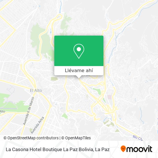 Mapa de La Casona Hotel Boutique La Paz Bolivia
