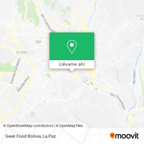 Mapa de Geek Food Bolivia
