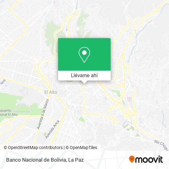 Mapa de Banco Nacional de Bolivia