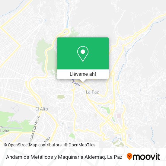 Mapa de Andamios Metálicos y Maquinaria Aldemaq